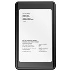 Back of the black packaging card listing ingredients, storage instructions, and Heritage Cannabis Corp contact information.