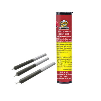 HIGH THC Banger Cherry Bomb Infused Pre-Rolls 0.5g x3