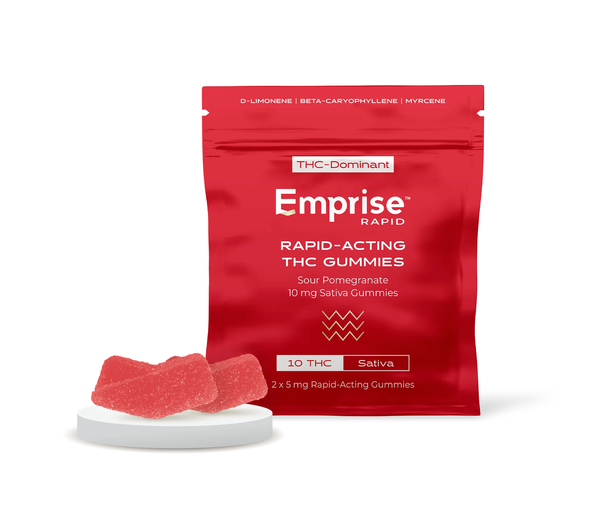 Sour Pomegranate 10 mg THC Sativa Gummies (2pc)