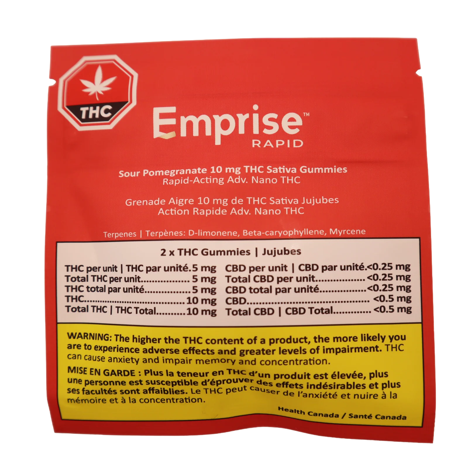 Sour Pomegranate 10 mg THC Sativa Gummies (2pc)