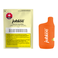 Yellow Jublee Extracts pouch for Bright Mind CBG vape next to the orange all-in-one disposable vape device.