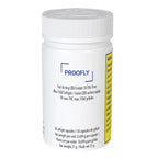 White jar labeled Proofly Fast Acting CBD Isolate 50 THC-Free Max 1500 Softgels, 30 softgel capsules, an alternate label version of the same product.