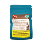 Back of teal Retro packaging for Ghost Train Haze Full Spectrum CO2 Cherry Oil, showing THC content and ingredient details.