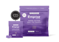 Purple Emprise Rapid packaging for Grape 10mg THC Sativa gummies, shown as a 30-pack pouch and a single-serve packet with one purple gummy.