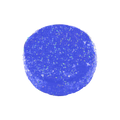 Single round blue sugar-crystal-coated gummy on a transparent background