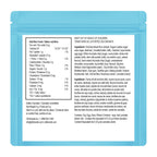 Back of the Olli Baked Mini cookie package listing nutrition facts, ingredients, and allergen information for the oatmeal chocolate chip cookies.