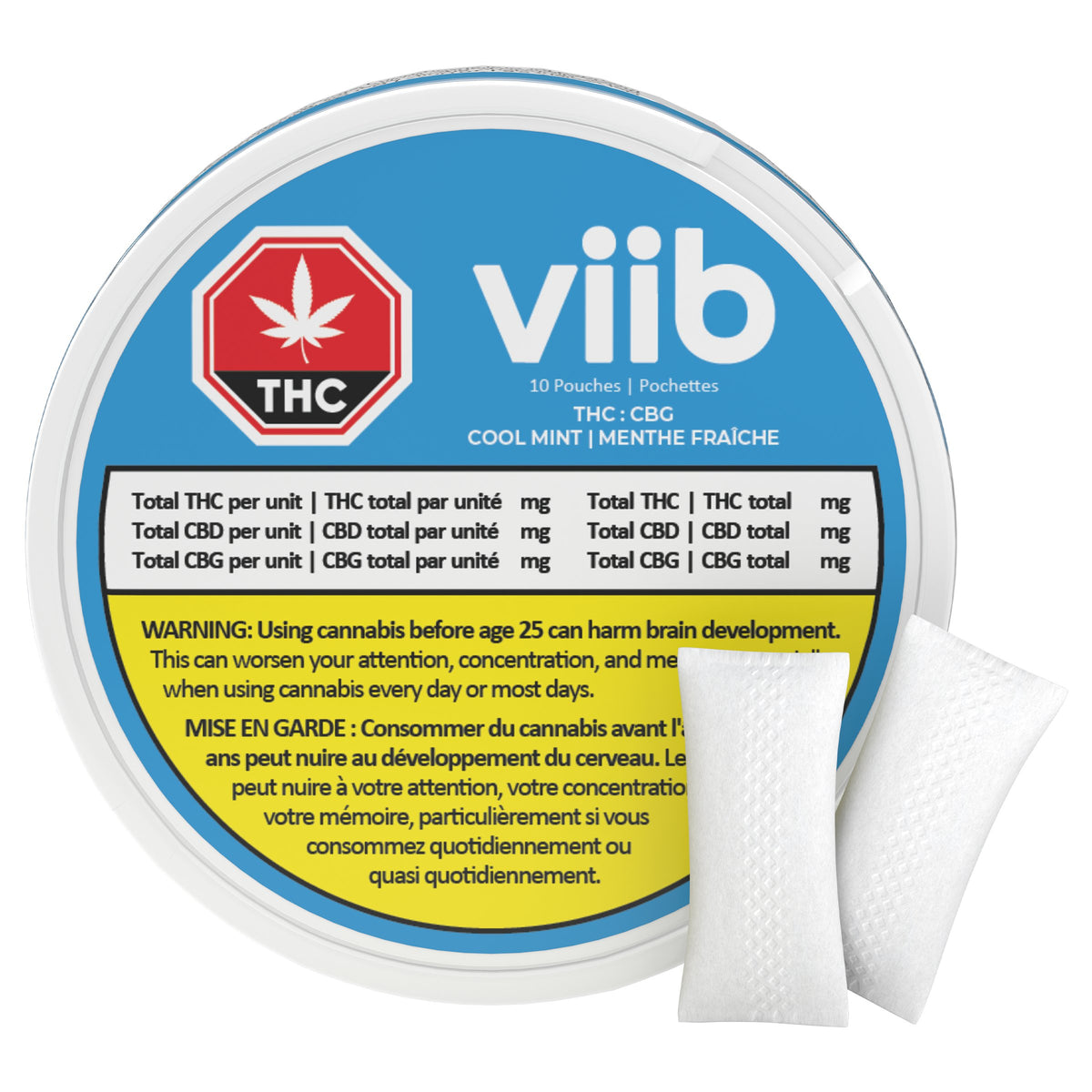 Cool Mint THC:CBG Oral Pouches