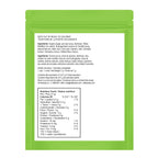 Back of the green Olli Trippers Green Watermelon candy package showing the ingredient list and nutrition facts panel.