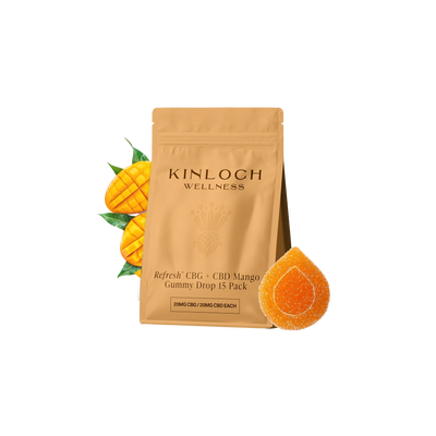 Refresh™- CBG + CBD Mango Gummy Drop (15pc)
