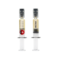 Two glass dab applicator syringes of amber Operation Orange Liquid Diamond Dabber concentrate, one marked with a 1.0 g dosage scale and THC symbol, branded Spectre Cannabis.