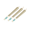 Three thin pre-rolled joints with white RETRO-branded filter tips arranged diagonally on a white background.
