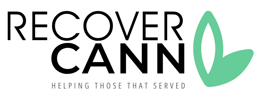 RecoverCann company logo with the tagline "Helping Those That Served," used as a placeholder image rather than a product photo.