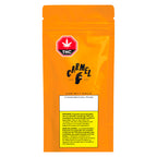Orange Carmel-branded packaging pouch for the Variety Pack pre-rolls, marked with a THC symbol, "3 x 0.5 g Pre-Rolls" label, and a bilingual mental health warning.