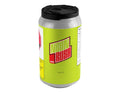 Silver can with a lime-green Versus Neon Rush label and black cap, printed with 10 mg THC and a nutrition facts panel.